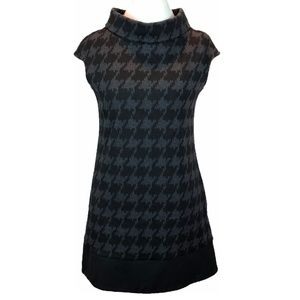 EXPRESS houndstooth black/gray knit dress - SZ M